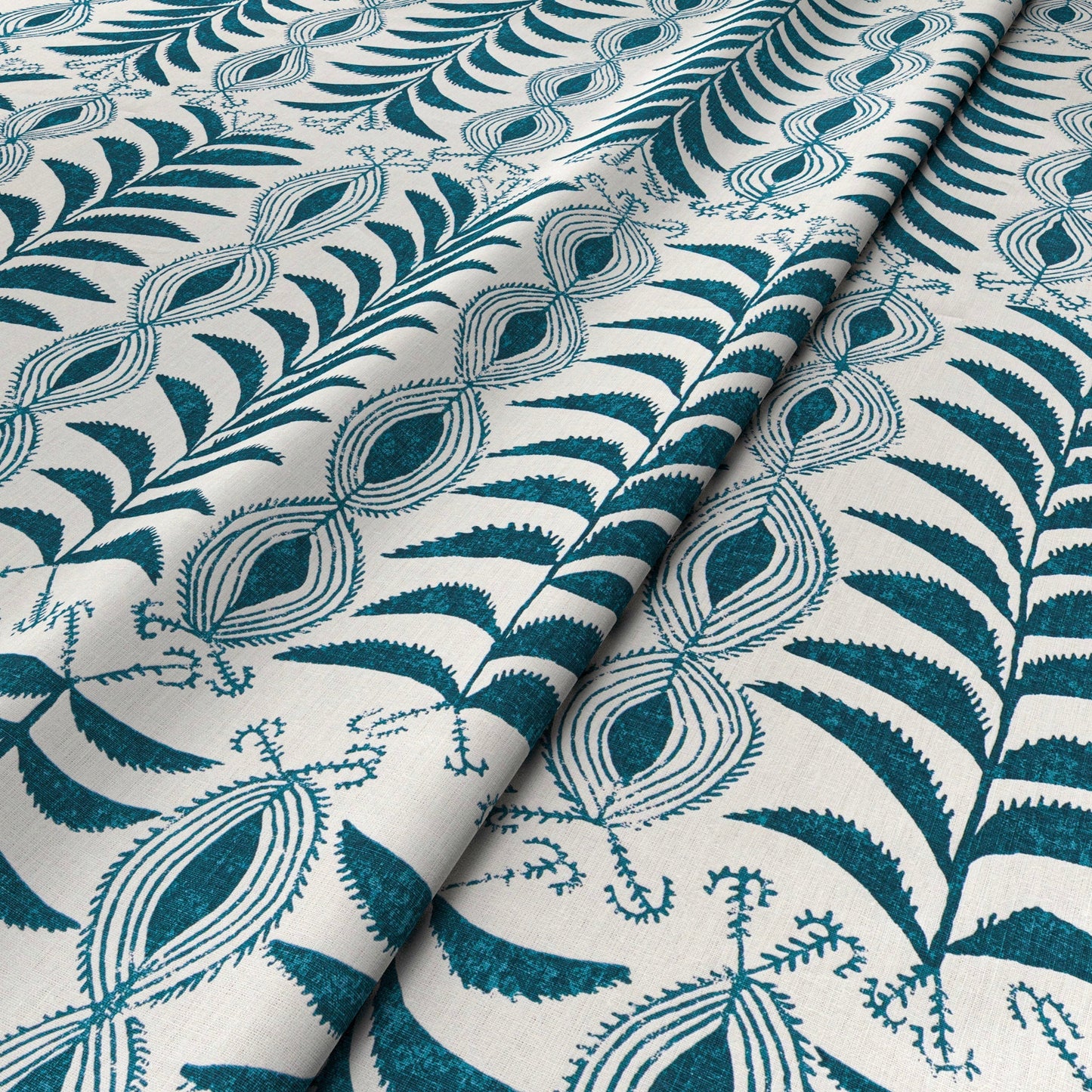 Zanzibar Petrol Blue Fabric