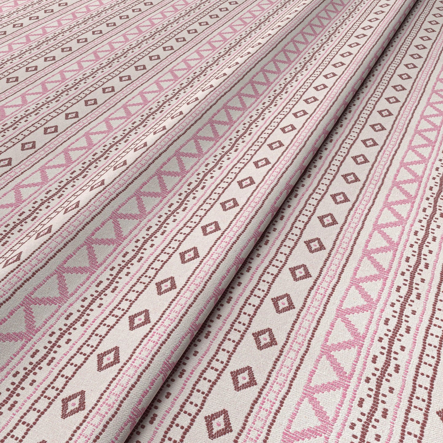 Andean Vertical Stripe Pink Fabric