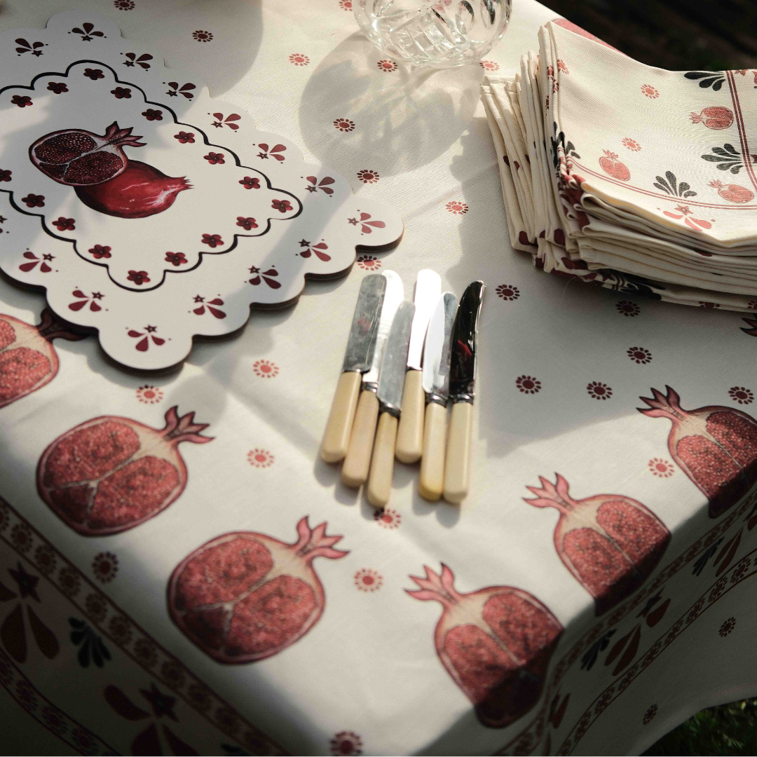 Bell Hutley x Penny Morrison Pomegranate Tablecloth