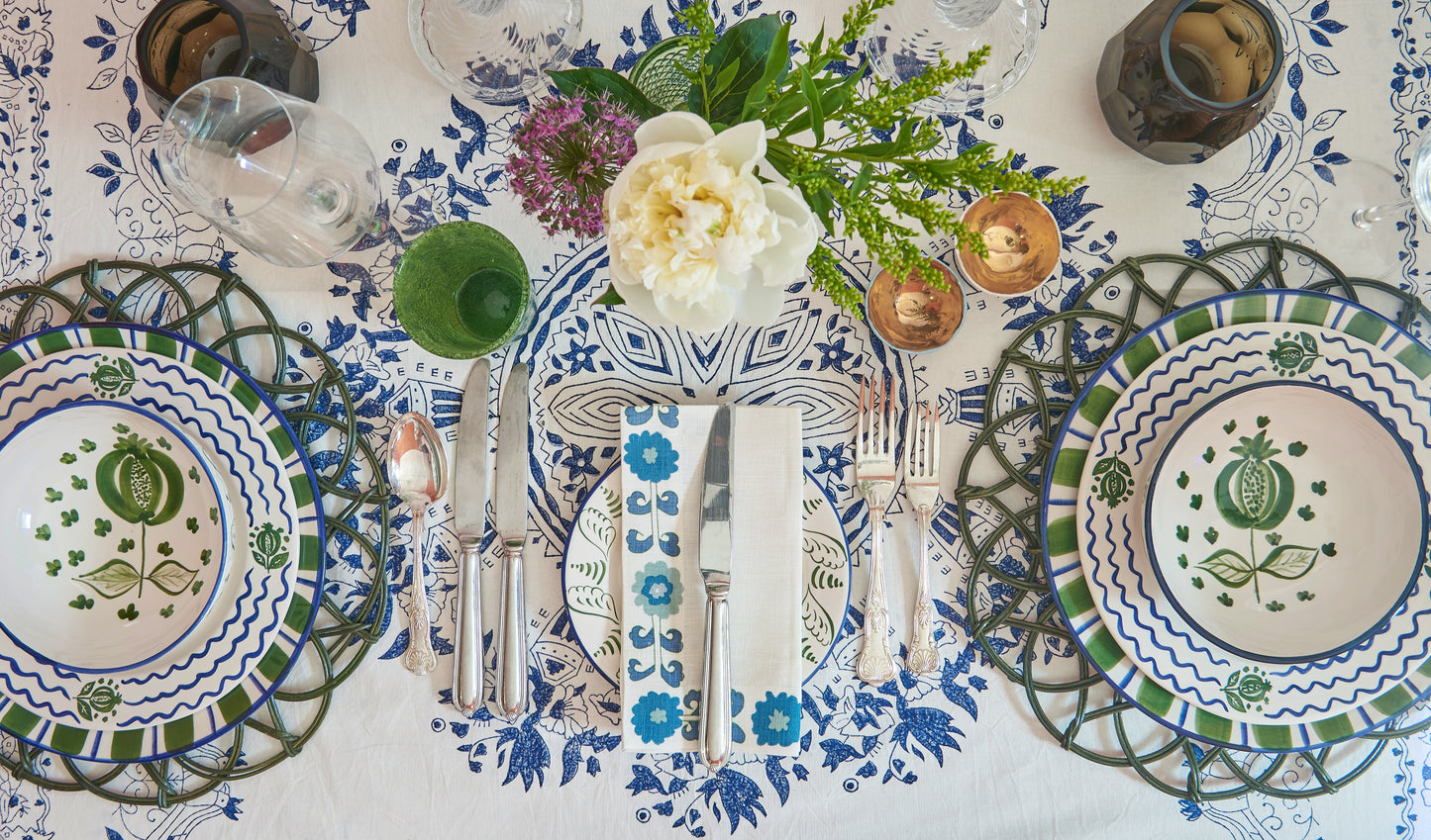 Blue and Green Granada Ceramic Small Plate