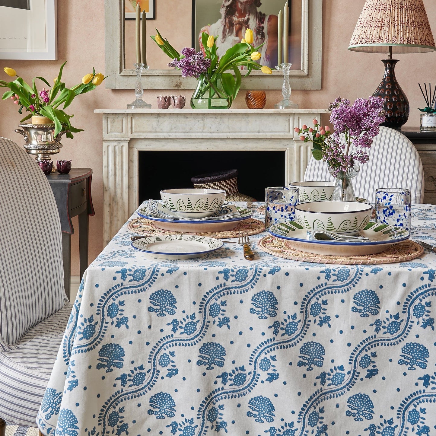 Kalee Blue Tablecloth