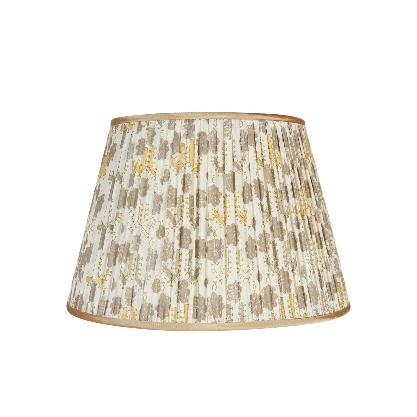 Limited Edition Cloud Pattern Pleated Voile Shade Beige with Gold Trim