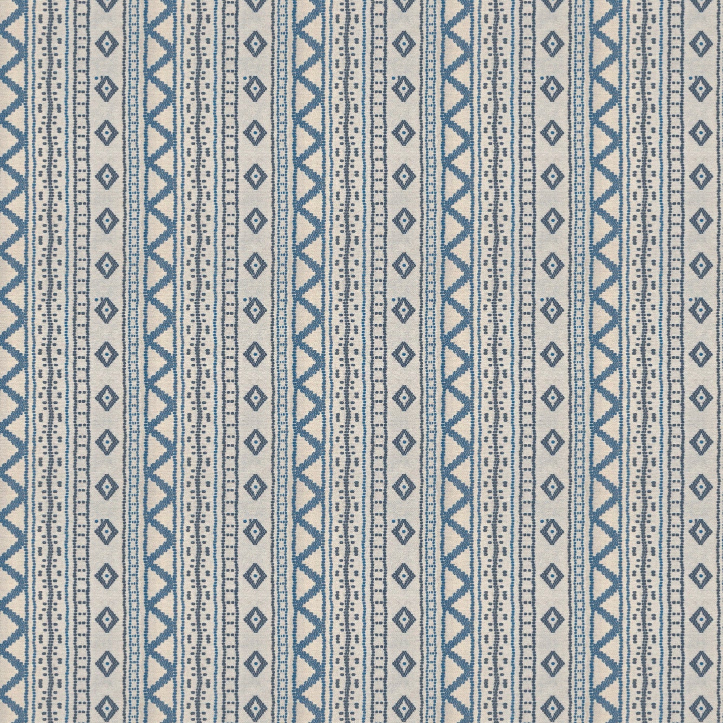 Andean Vertical Stripe Blue Fabric