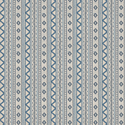 Andean Vertical Stripe Blue Fabric