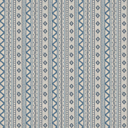 Andean Vertical Stripe Blue Sample