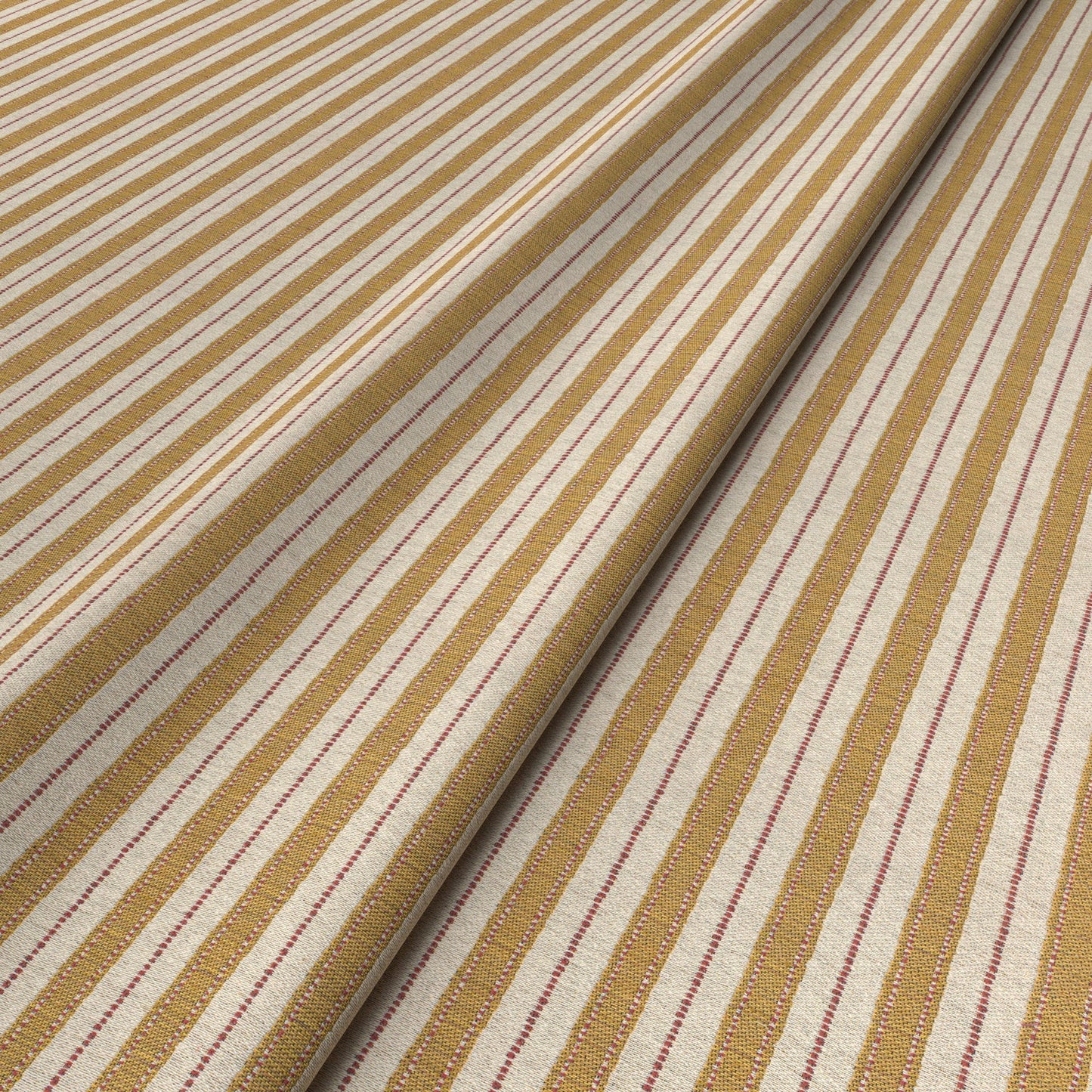 Sketched Stripe Gold Fabric