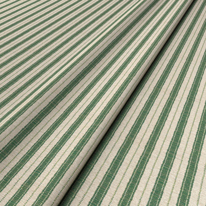 Sketched Stripe Green Fabric