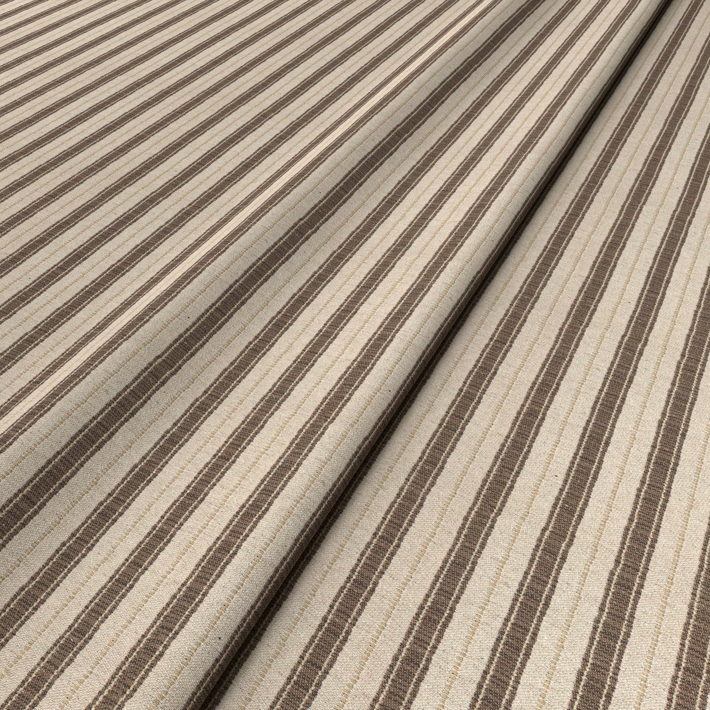 Sketched Stripe Mushroom Fabric