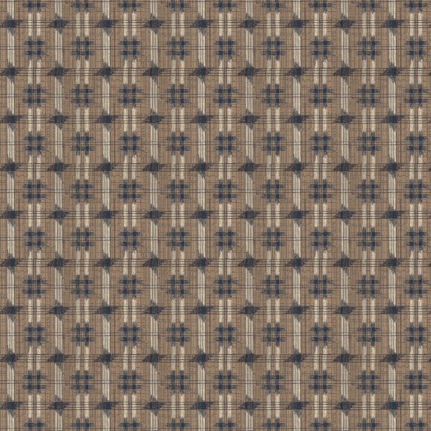 Inca Check Mushroom Fabric
