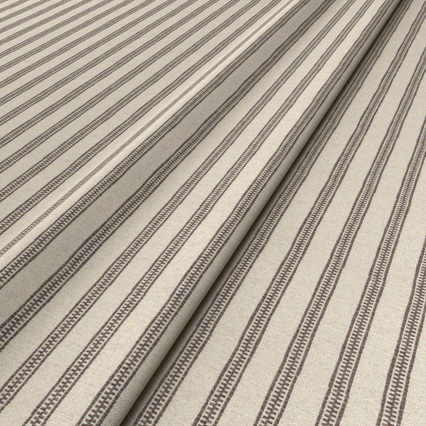 Ticking Stripe Nutmeg Fabric
