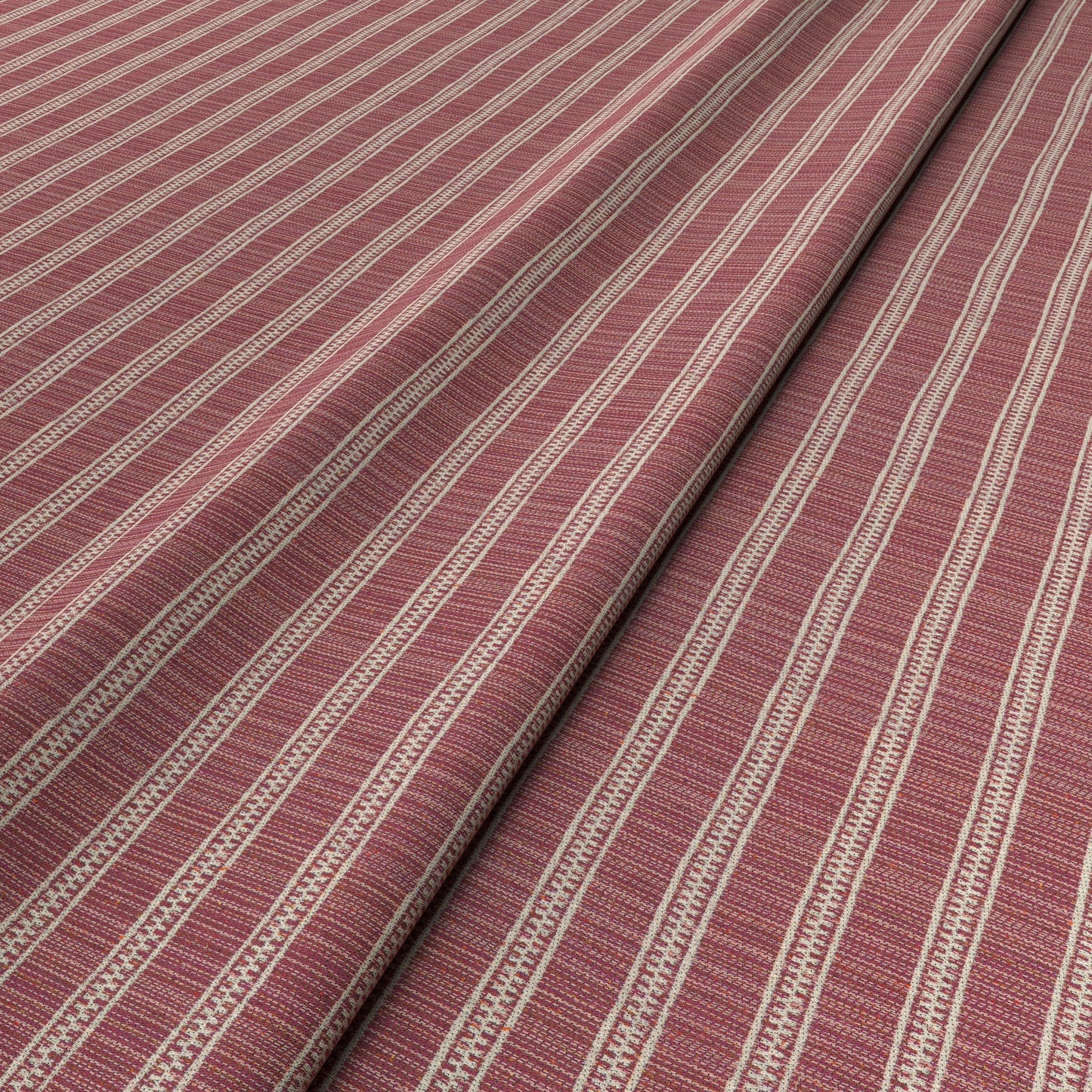 Ticking Stripe Rose Fabric
