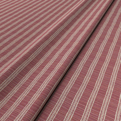 Ticking Stripe Rose Fabric