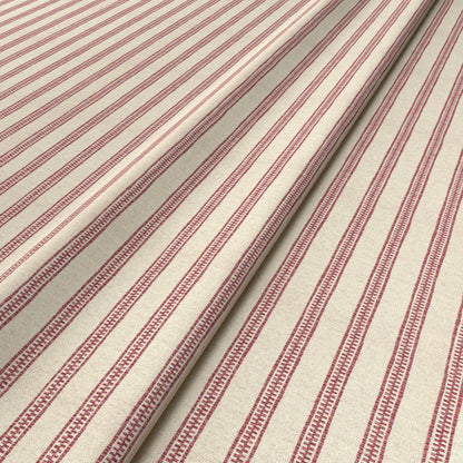 Ticking Stripe Rose Fabric