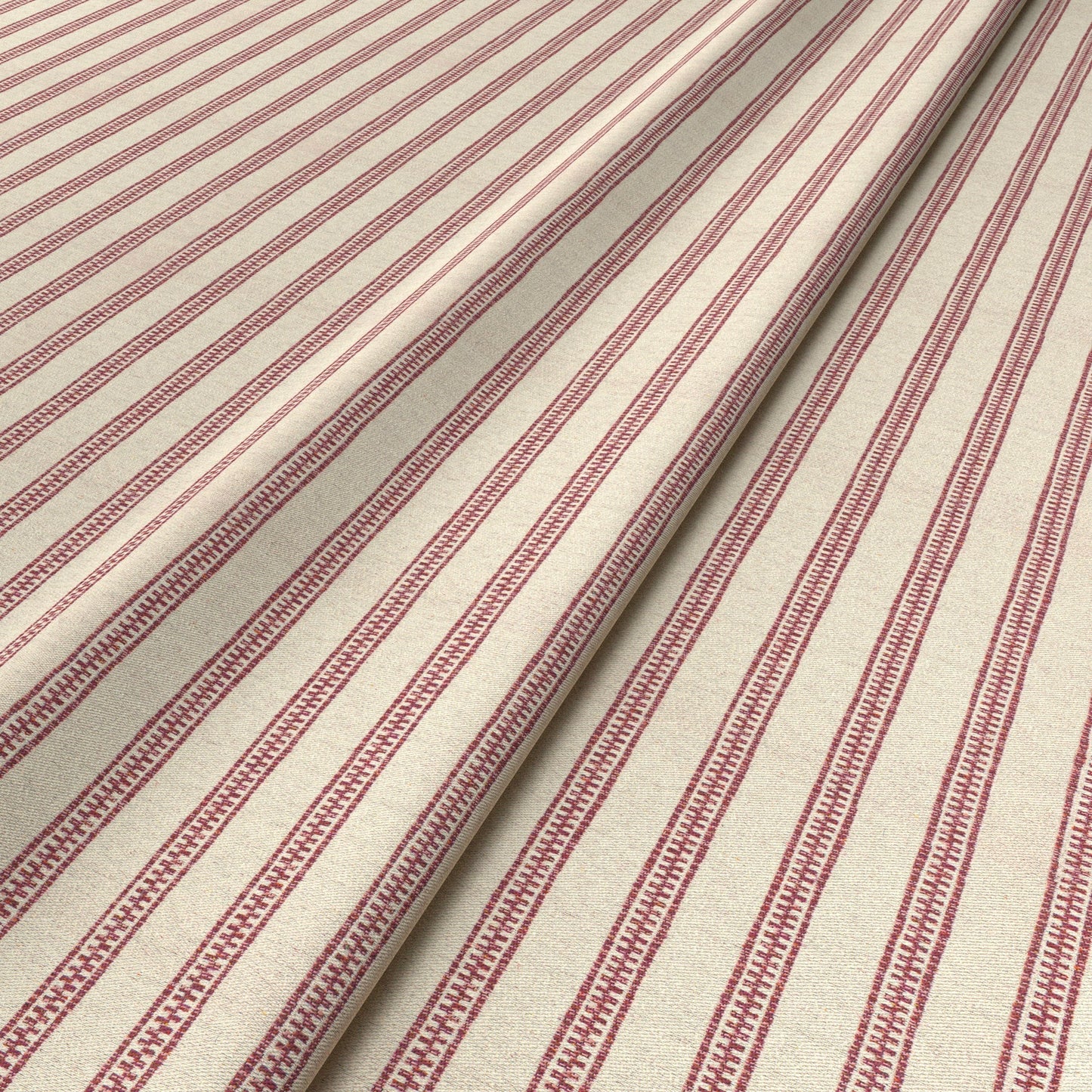 Ticking Stripe Custom Rose Fabric