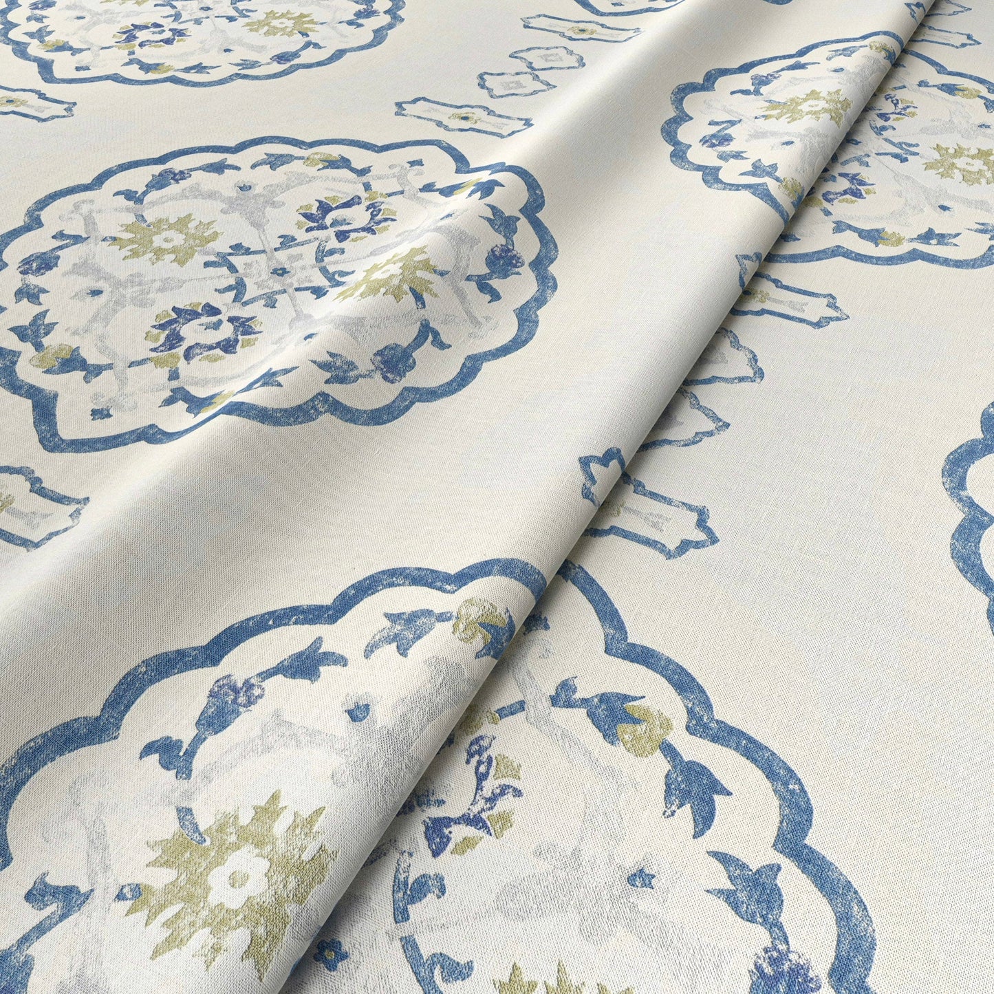 Waverton Blue Fabric