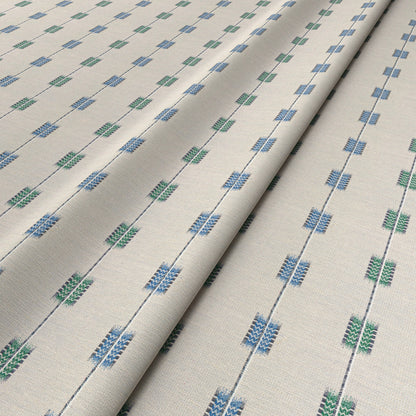 Zig Zag Stripe Azure/Kingfisher Fabric