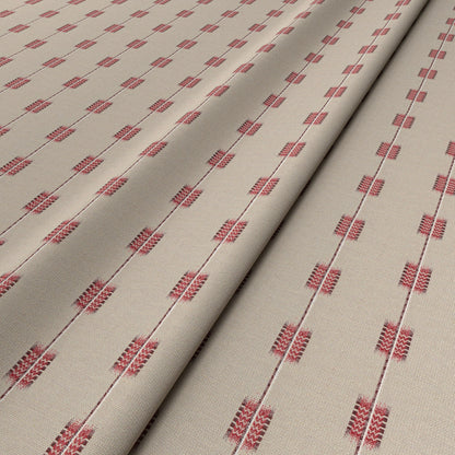 Zig Zag Stripe Red Fabric
