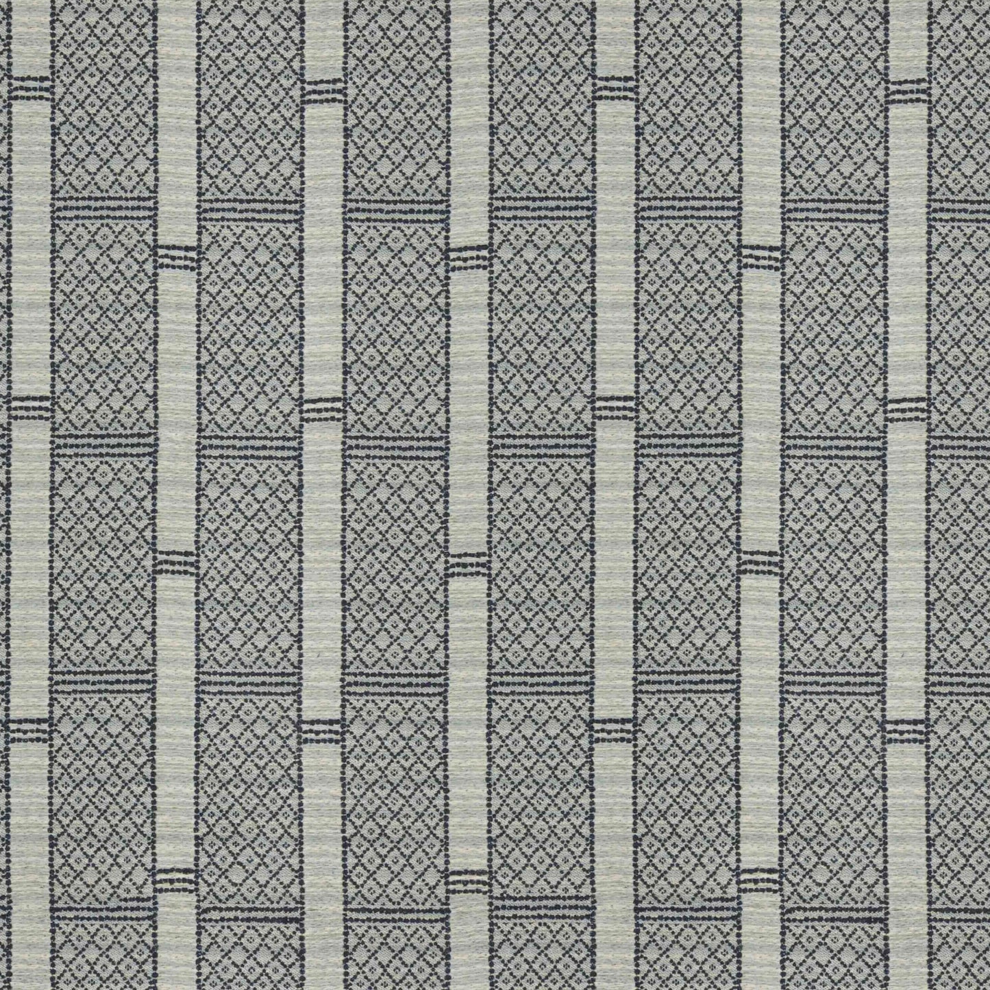 Stripe & Diamonds Indigo Sample