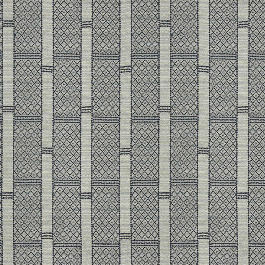 Stripe & Diamonds Indigo Sample