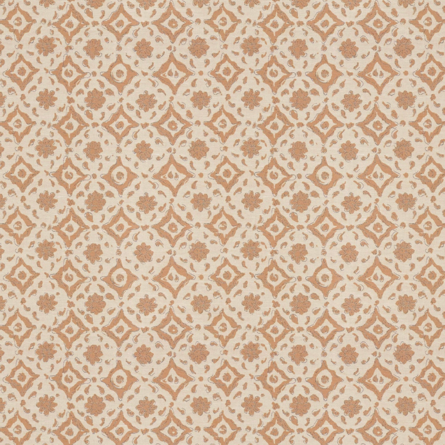Floral Tile Cinnamon Fabric
