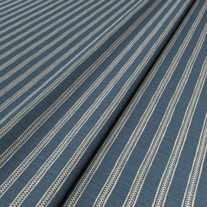 Ticking Stripe Ocean Fabric