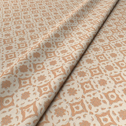 Floral Tile Cinnamon Fabric
