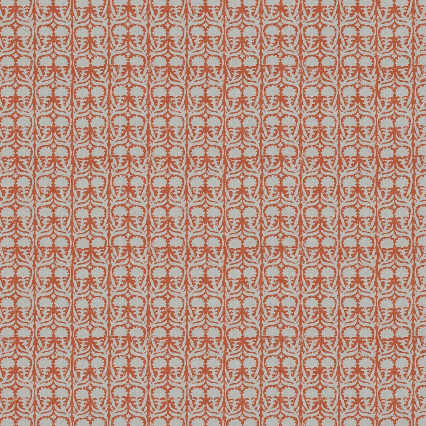 Ashok Orange on Natural Fabric