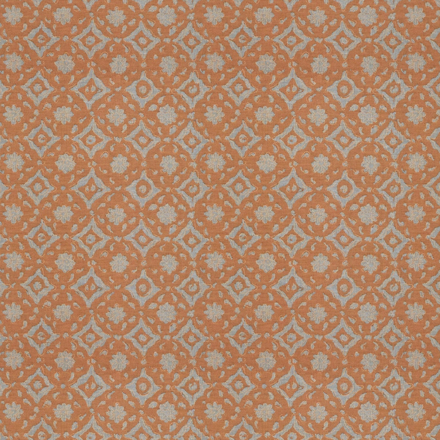 Floral Tile Cinnamon Fabric