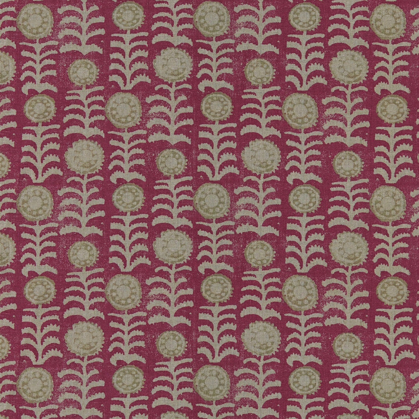 Killi Red/Beige on Natural Fabric