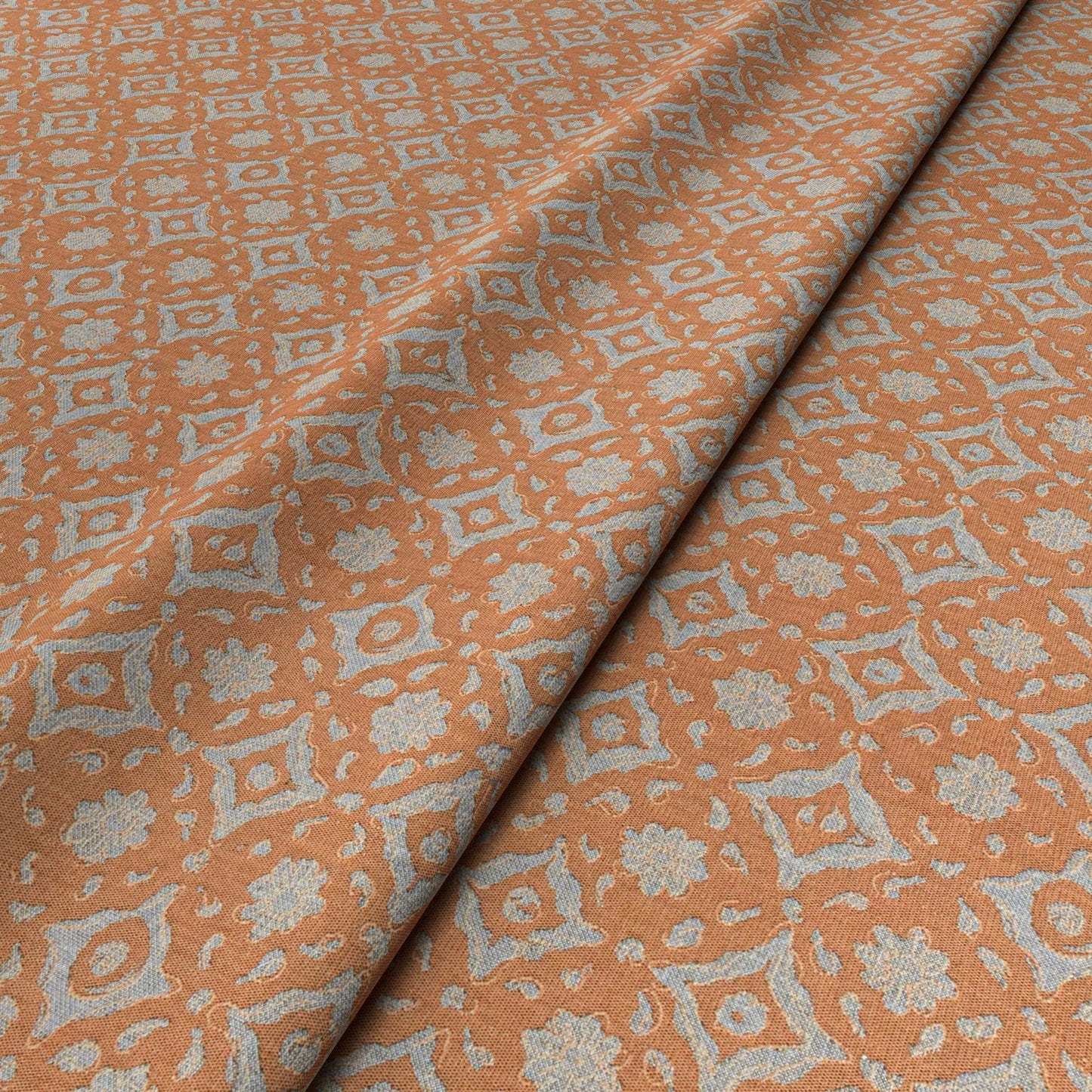 Floral Tile Cinnamon Fabric