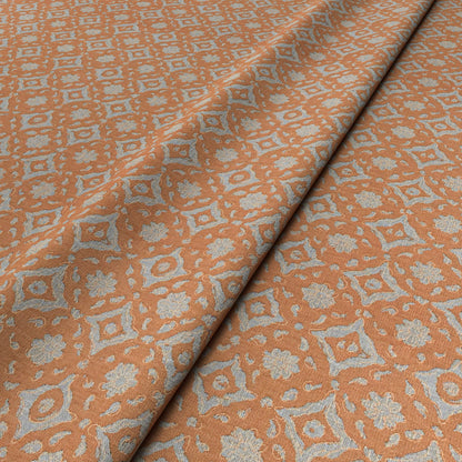 Floral Tile Cinnamon Fabric
