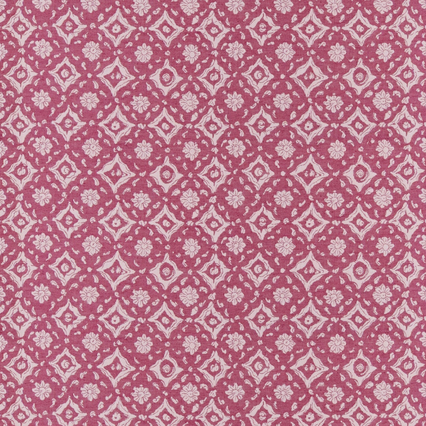 Floral Tile Pink Fabric