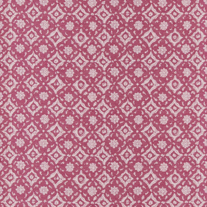 Floral Tile Pink Fabric