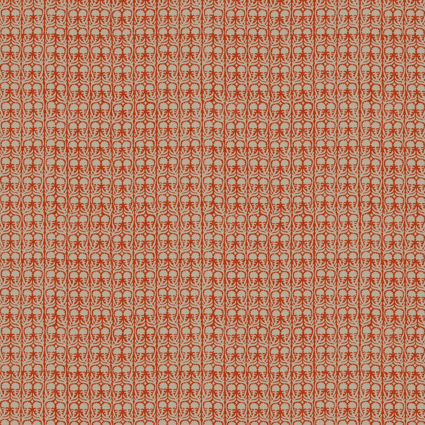 Ashok Orange on Natural Wallpaper Roll