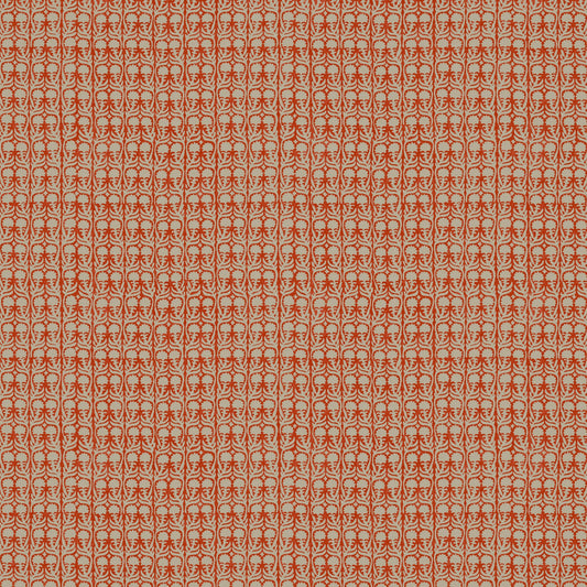 Ashok Orange on Natural Wallpaper Roll