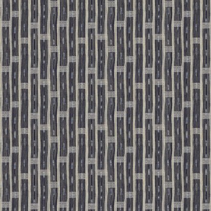 Inca Vertical Stripe Indigo Fabric