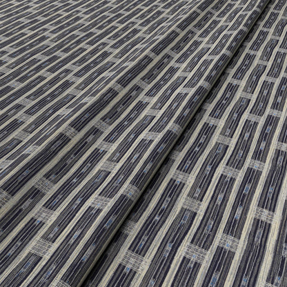 Inca Vertical Stripe Indigo Fabric