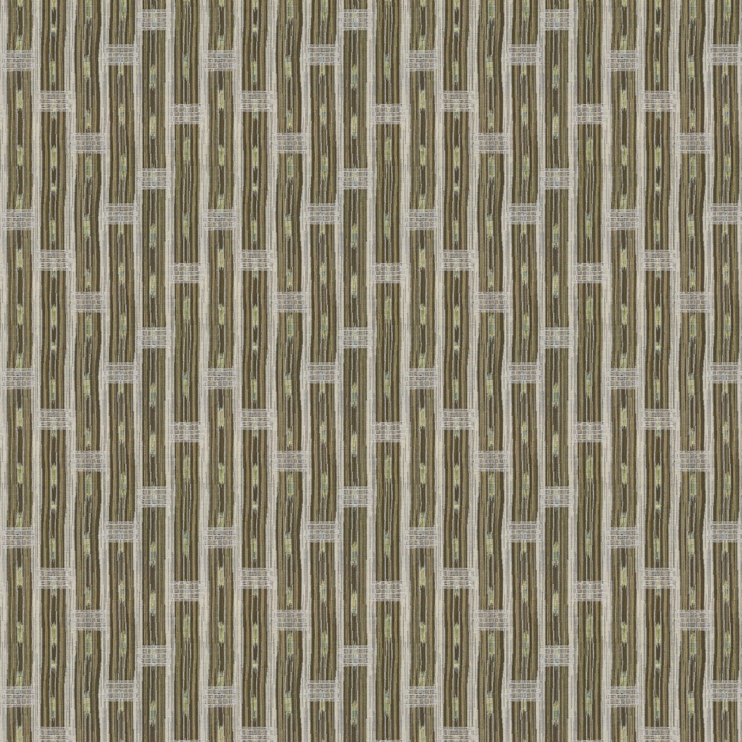 Inca Vertical Stripe Olive/Brown Fabric