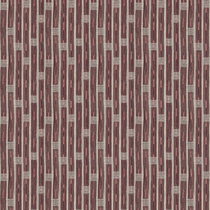 Inca Vertical Stripe Red Fabric