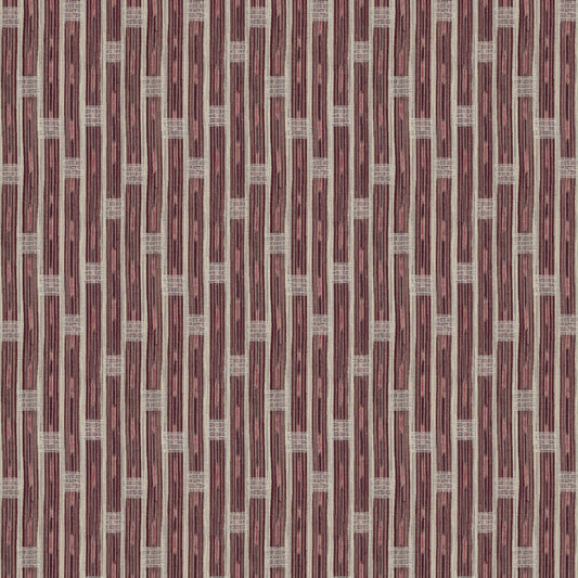 Inca Vertical Stripe Red Sample