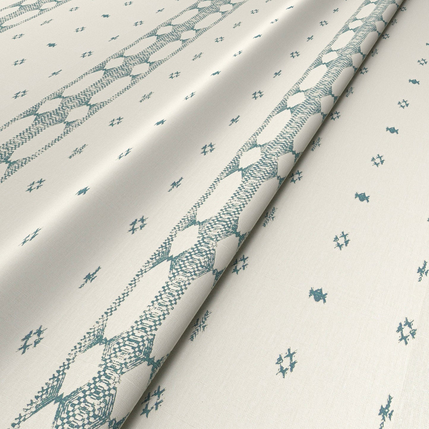 Indira Stripe Petrol Fabric