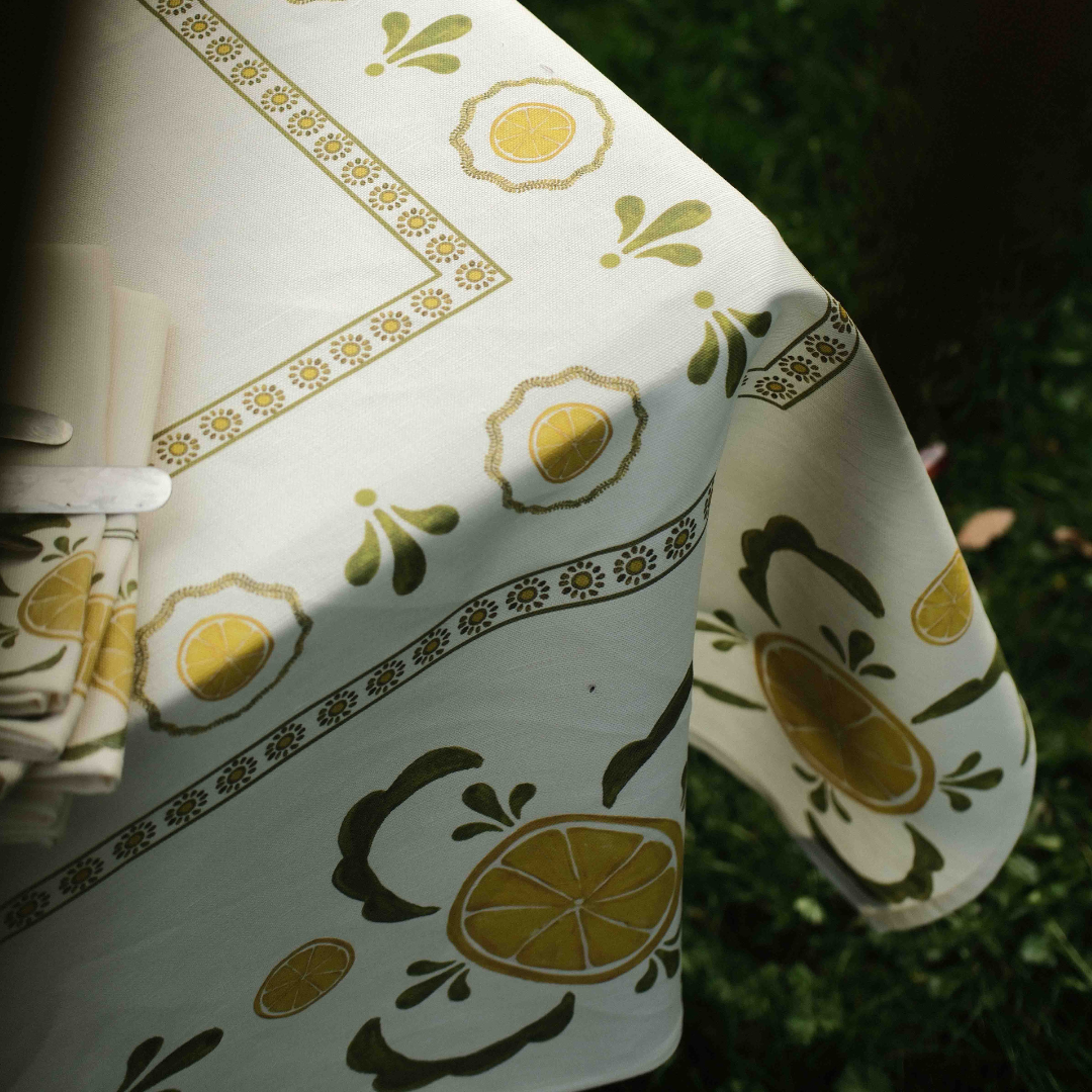 Bell Hutley x Penny Morrison Lemon Tablecloth