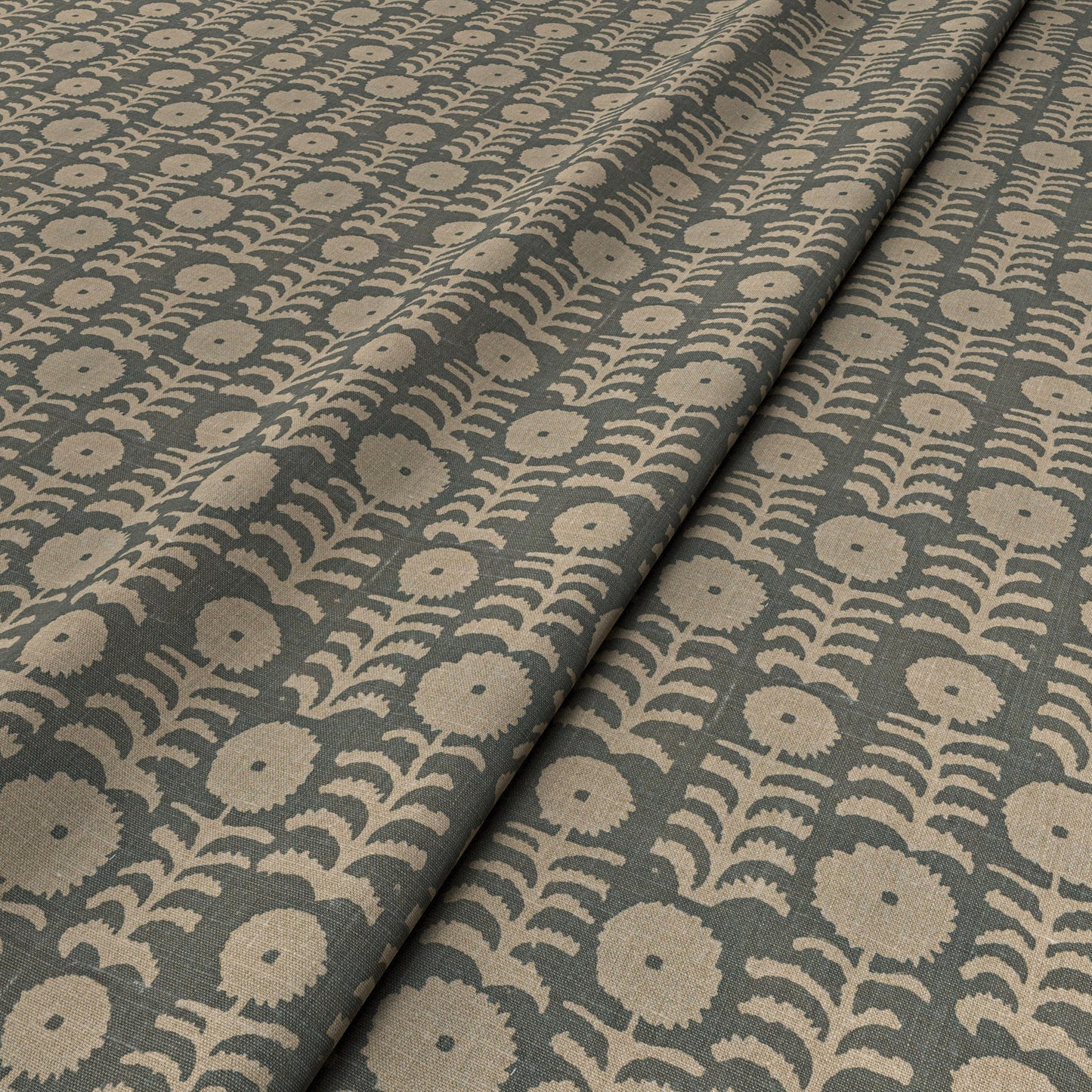 Killi Duck Egg On Natural Fabric