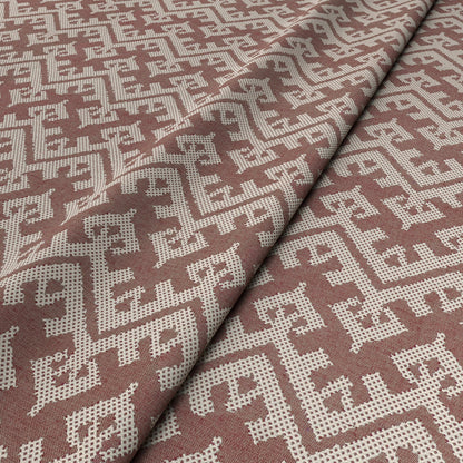 Chennai Weave Wine Fabric