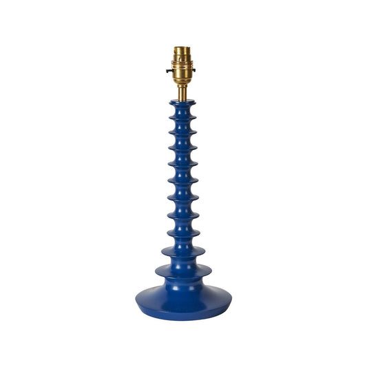 Blue Tiered Lacquer Wooden Lamp Base