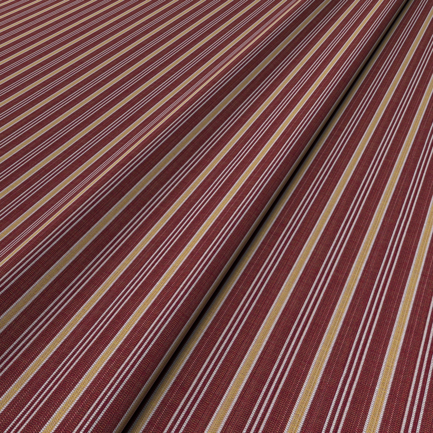 Meknes Stripe Cranberry/Old Gold Fabric