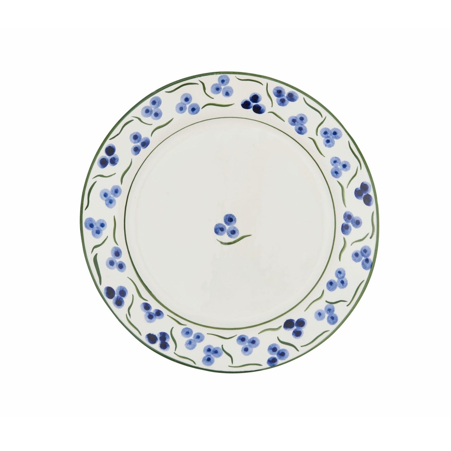 Blue and Green Chintamani Ceramic Large Plate