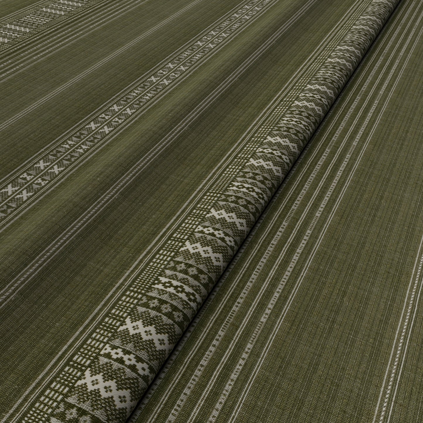 Ethnic Stripe Kiwi Fabric