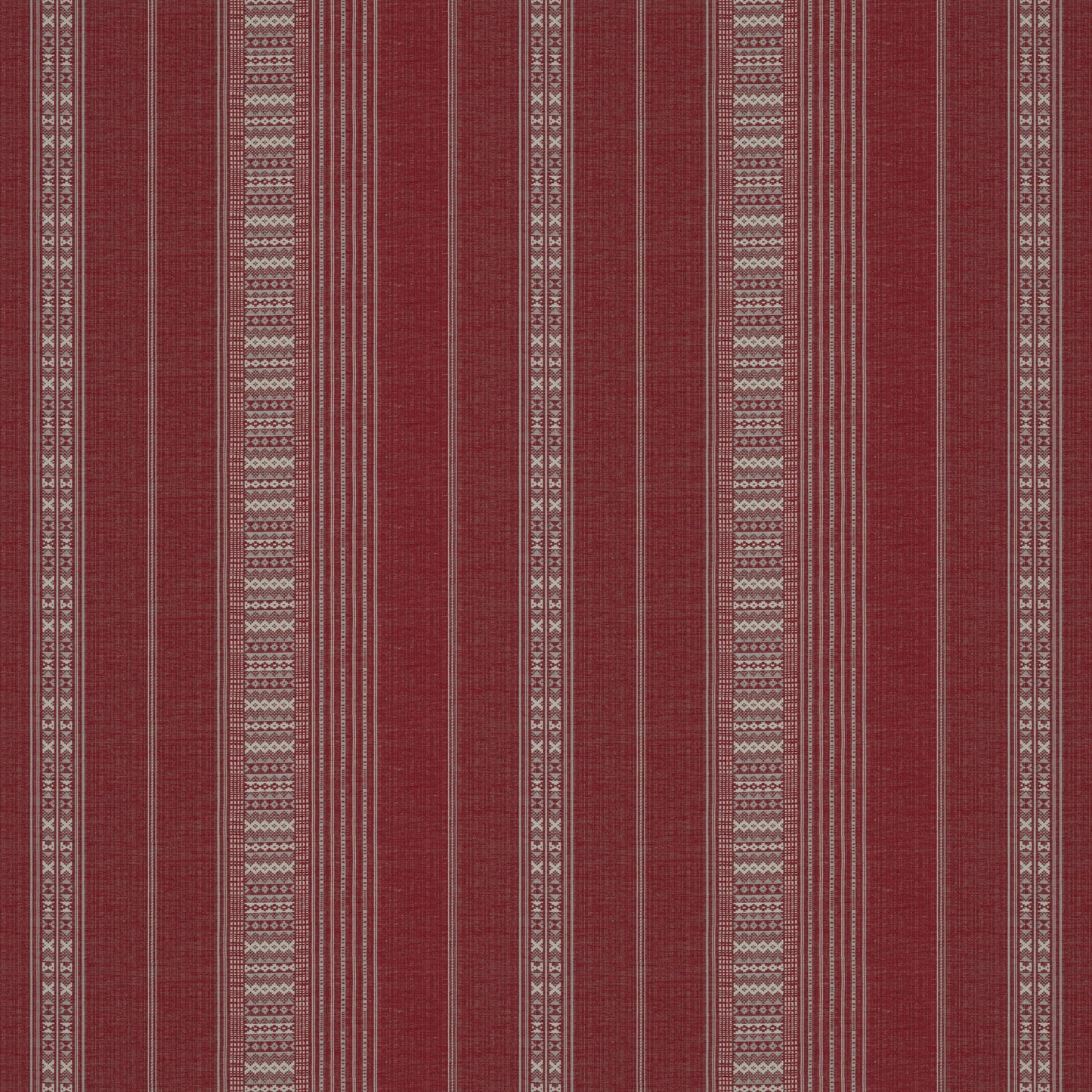 Ethnic Stripe Red Fabric