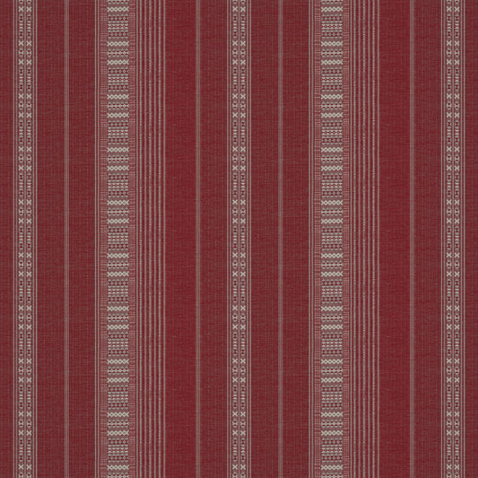 Ethnic Stripe Red Fabric